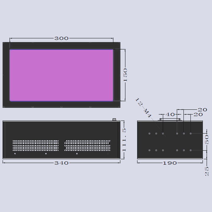 uv胶水固化用UVLED面光源-300×150(图3)