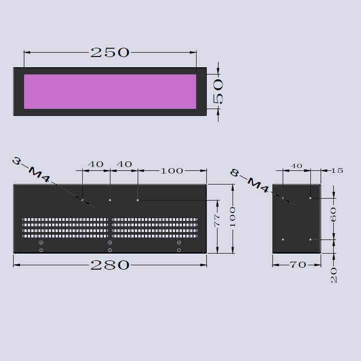 UVLED面光源 uv树脂固化灯-250×50(图3)